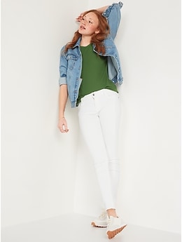 Old navy rockstar white jeans best sale