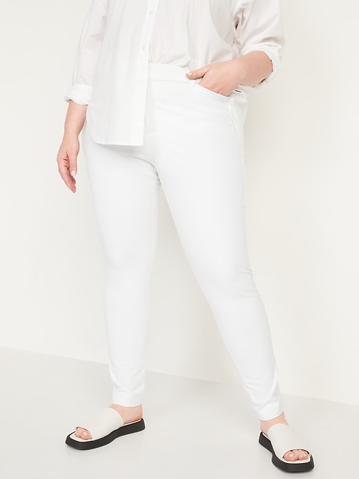 Image number 7 showing, High-Waisted White Pixie Skinny Pants for Women
