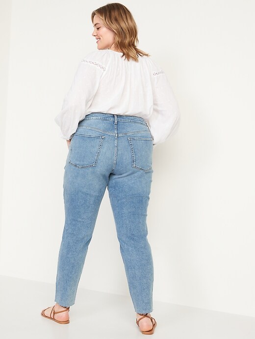 Image number 8 showing, High-Waisted O.G. Straight Extra Stretch Ripped Cut-Off Jeans for Women