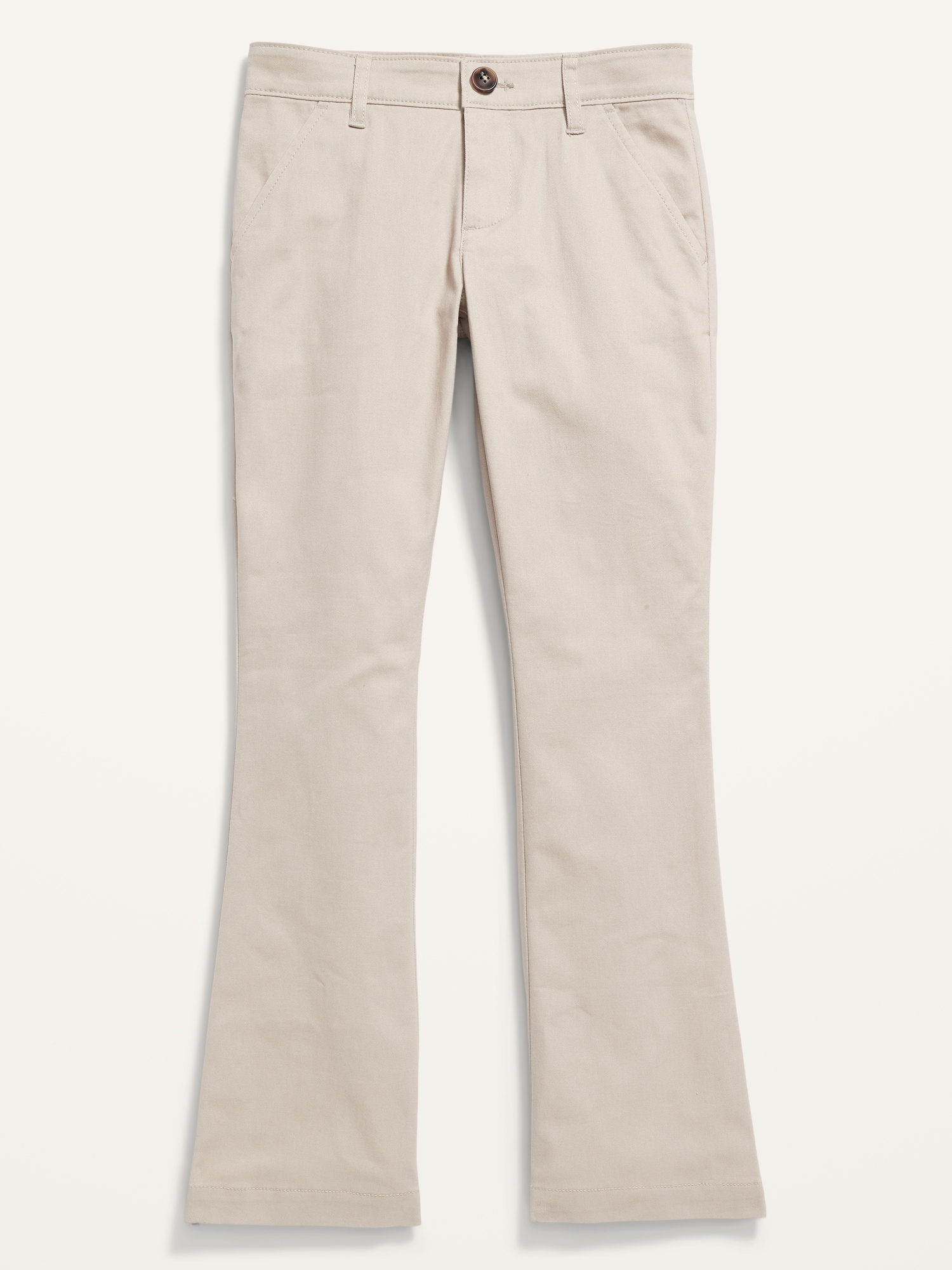 Essentials Girl's Uniform Flat-Front Chino Pants