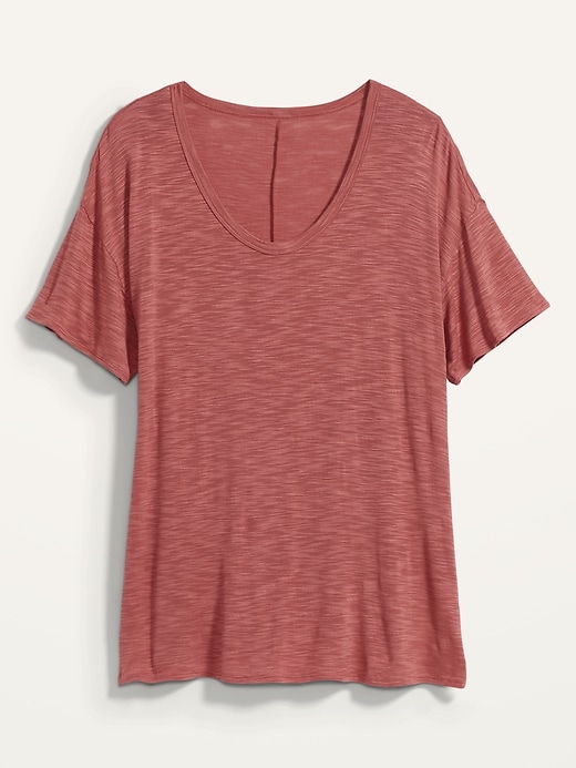 Image number 4 showing, Oversized Luxe Voop-Neck Tunic T-Shirt