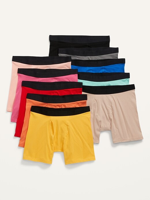 Old Navy Soft-Washed Built-In Flex Boxer-Briefs Underwear 10-Pack for Men -  6.25-inch inseam