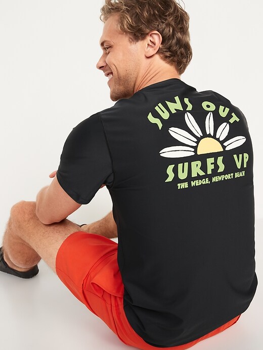 Image number 3 showing, Water-Ready Rashguard Short-Sleeve Swim T-Shirt for Men