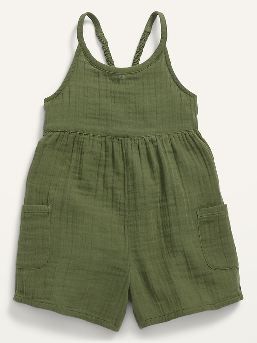 Old Navy Sleeveless Pocket Romper for Toddler Girls. 1