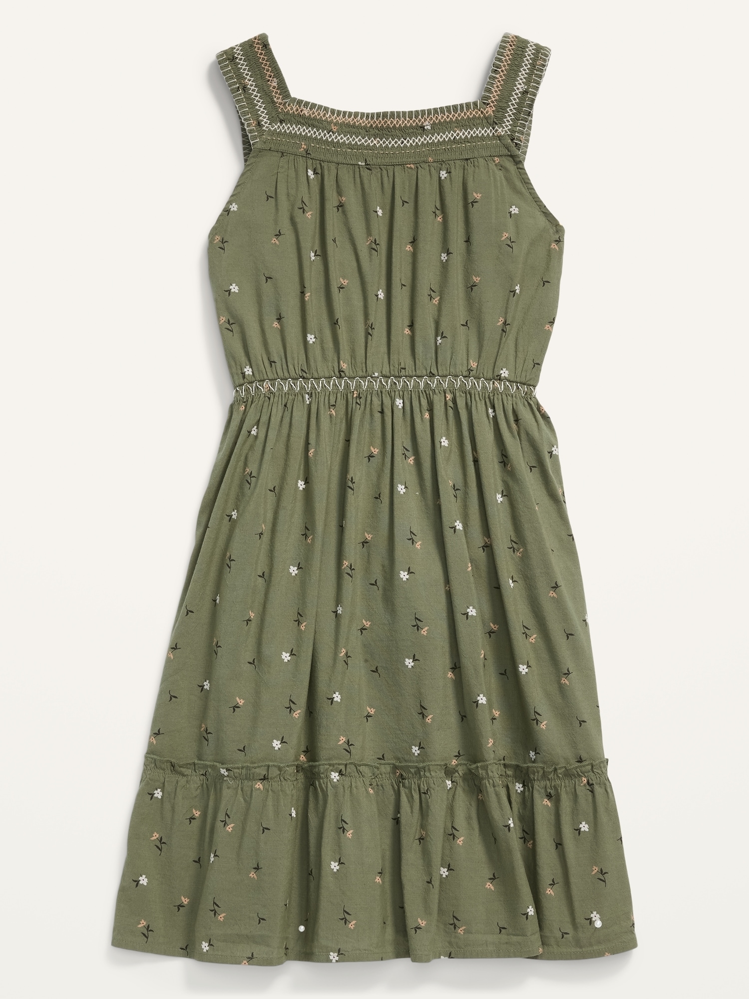 Sleeveless Printed Cinched-Waist Dress for Girls | Old Navy