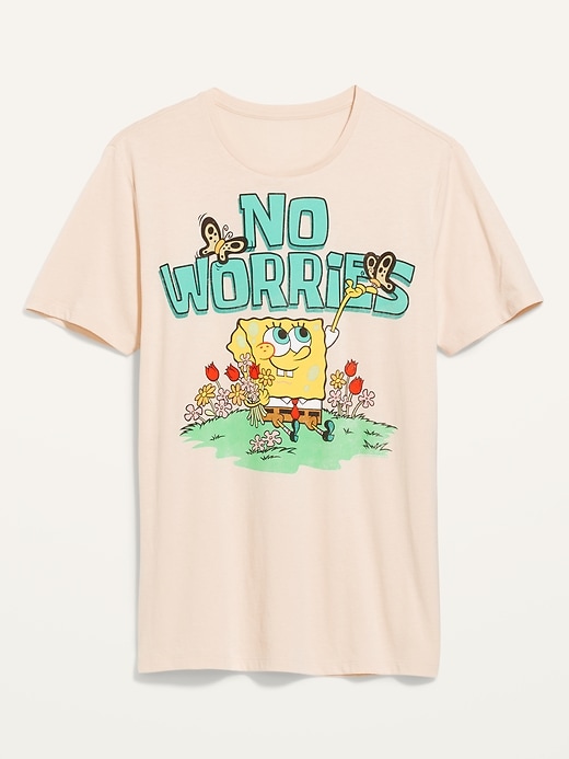 View large product image 2 of 2. SpongeBob SquarePants™ Gender-Neutral Matching T-Shirt for Adults