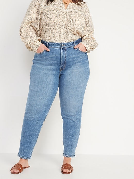 Image number 7 showing, High-Waisted O.G. Straight Medium-Wash Extra Stretch Jeans for Women