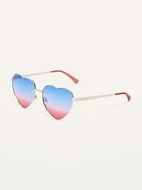 View large product image 3 of 3. Americana Gradient Heart-Shaped Sunglasses