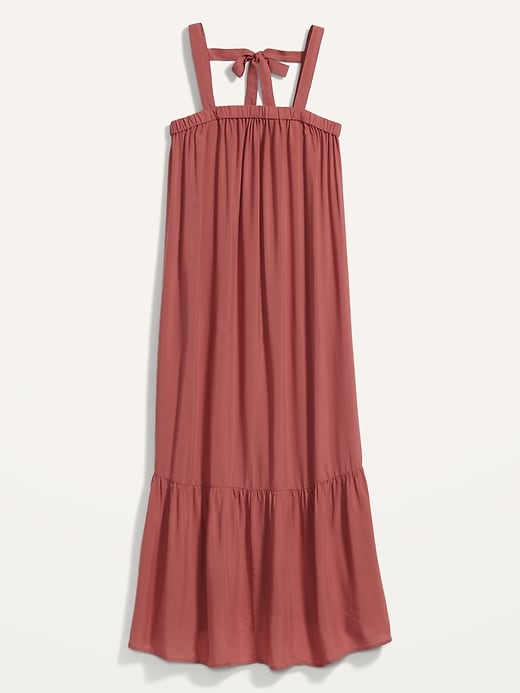 Image number 4 showing, Sleeveless Tie-Back Cutout Maxi Swing Dress for Women