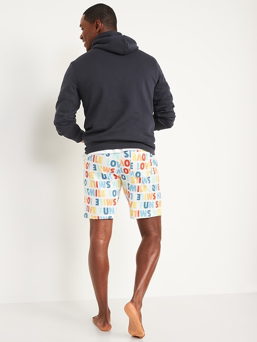 Image number 2 showing, Matching Printed Jersey Pajama Shorts -- 7.5-inch inseam