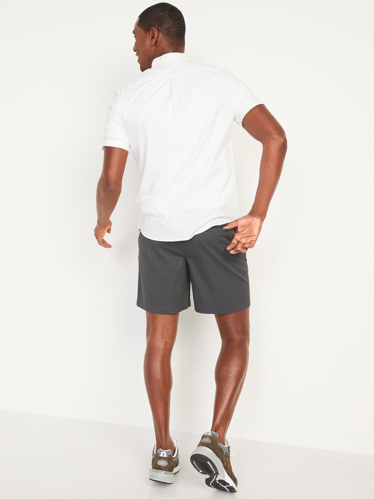 Pull-On Chino Jogger Shorts -- 7-inch inseam