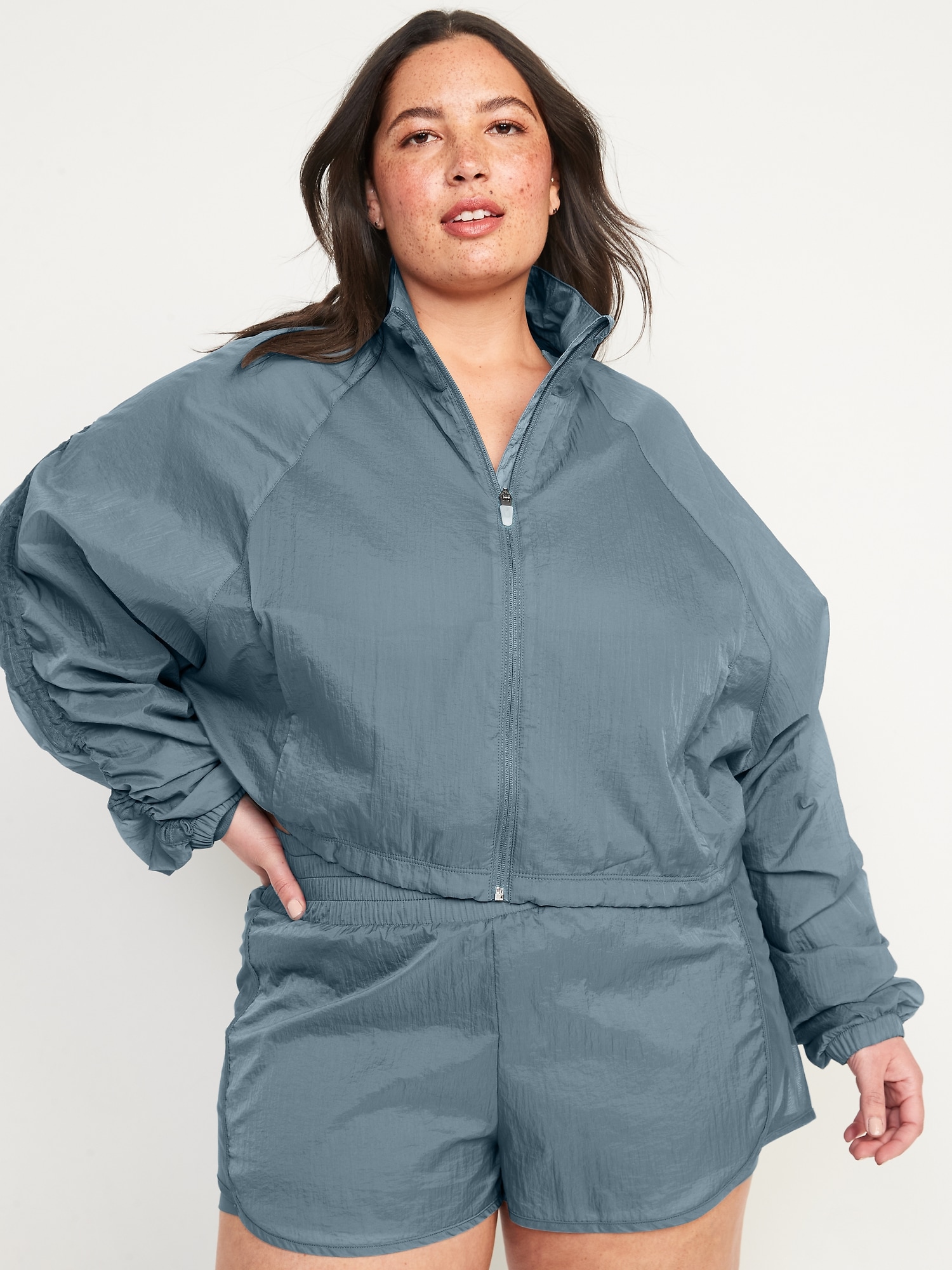 Cropped Lightweight WaterRepellent Run Jacket Old Navy