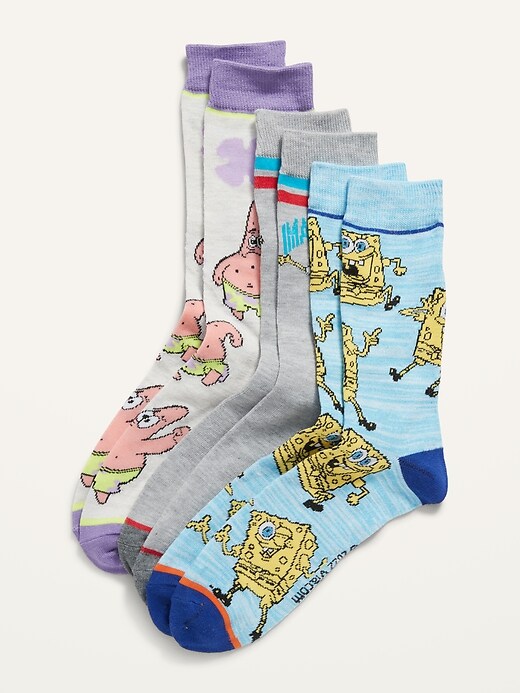 Old Navy SpongeBob SquarePants™ Gender-Neutral Socks 3-Pack for Adults. 1