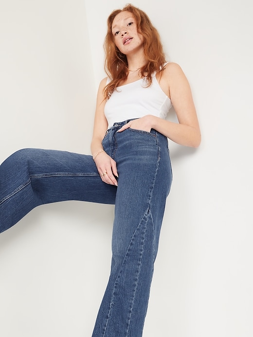 Image number 3 showing, Extra High-Waisted Wide-Leg Jeans for Women