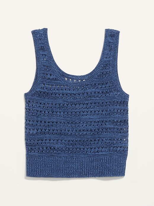 Image number 4 showing, Pointelle-Knit Sweater Tank Top