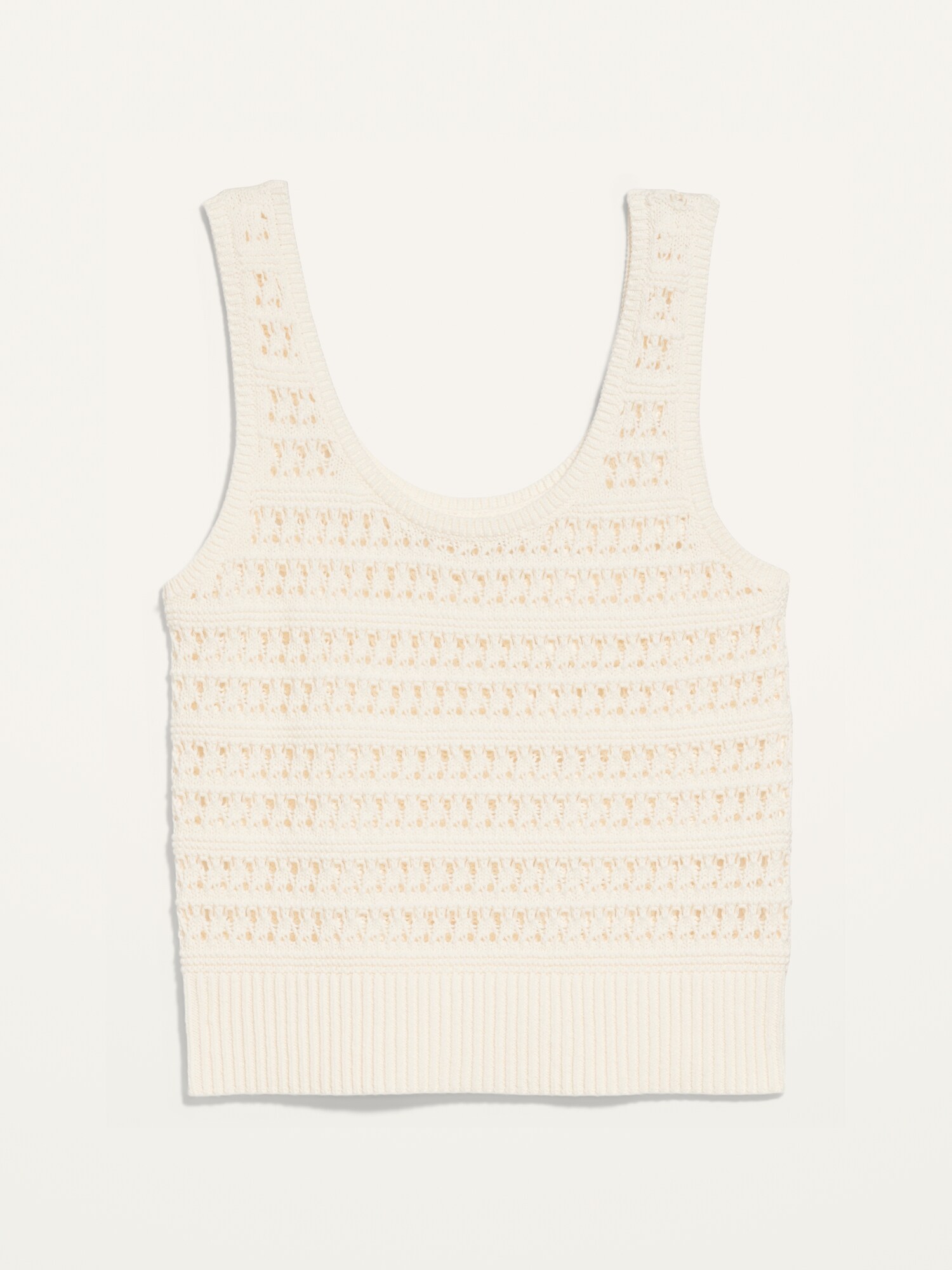 Cropped Open-Knit Sweater Tank Top for Women | Old Navy