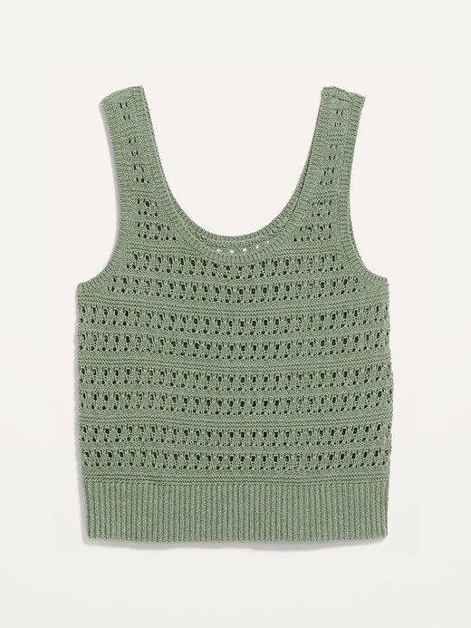 Image number 4 showing, Pointelle-Knit Sweater Tank Top for Women