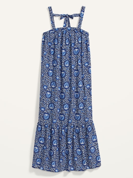 Image number 4 showing, Sleeveless Tie-Back Cutout Maxi Swing Dress