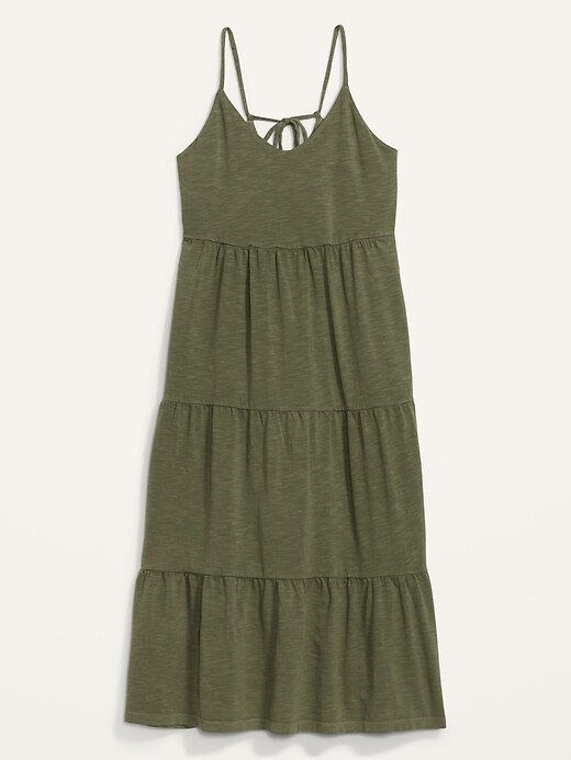 Image number 4 showing, Tiered Slub-Knit Midi Cami Swing Dress for Women