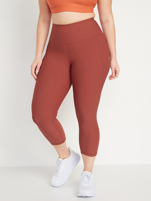 Buy Old Navy High-Waisted PowerSoft Side-Pocket Crop Leggings for