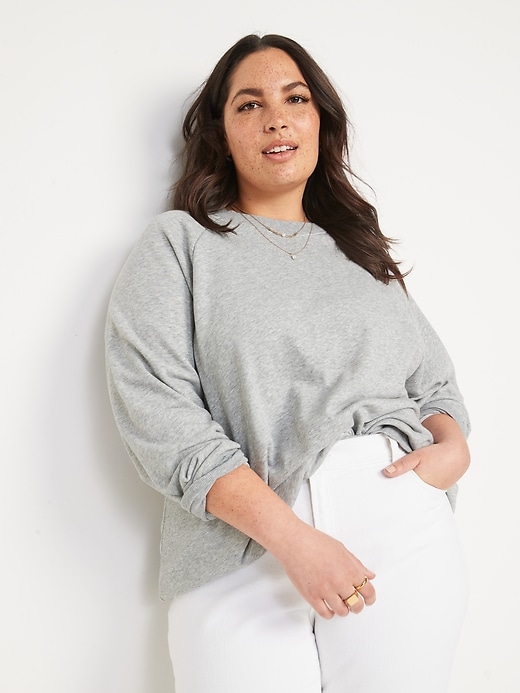 Image number 6 showing, Oversized French Terry Tunic Sweatshirt for Women