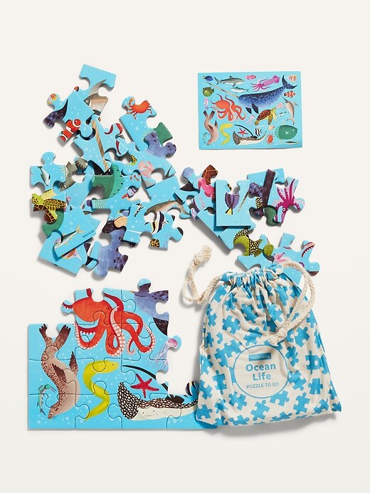 View large product image 2 of 2. Mudpuppy™ Ocean Life 36-Piece Puzzle to Go for the Family