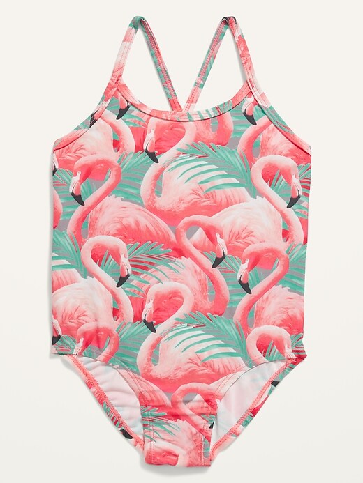 Old Navy Printed One-Piece Swimsuit for Toddler Girls. 1