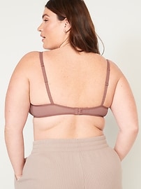 View large product image 6 of 6. Mesh Unlined Underwire Plunge Bra