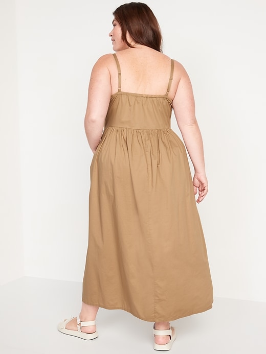 Image number 7 showing, Cotton-Poplin Cami Maxi Swing Dress for Women