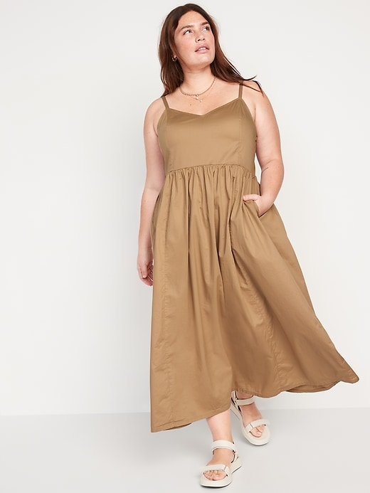Image number 6 showing, Cotton-Poplin Cami Maxi Swing Dress for Women