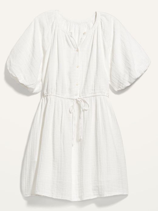 old navy puff sleeve mini dress Puff-Sleeve Tiered Mini Swing Dress