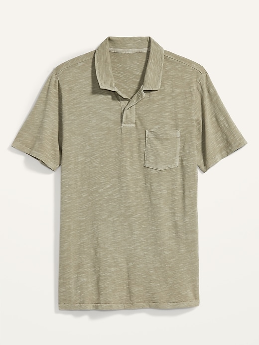 Vintage Garment-Dyed Slub-Knit Polo Shirt for Men | Old Navy