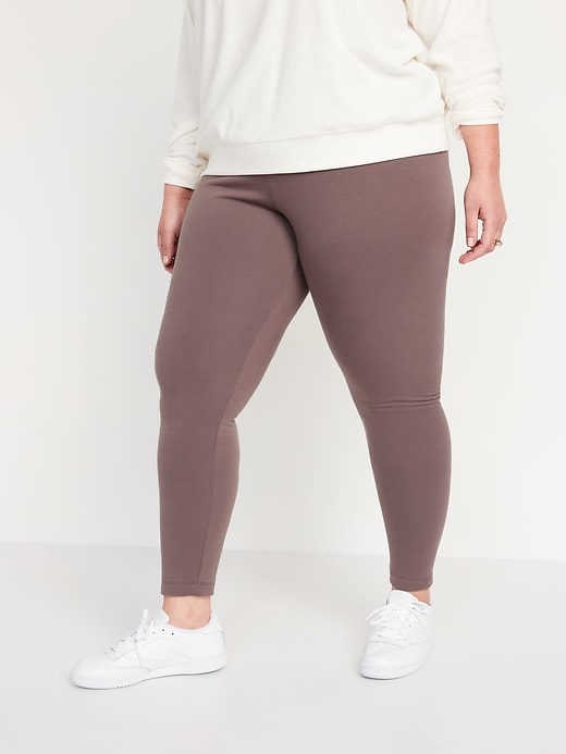 Image number 5 showing, High-Waisted Fleece-Lined Ankle Leggings