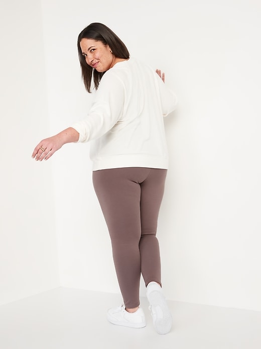 Image number 6 showing, High-Waisted Fleece-Lined Ankle Leggings