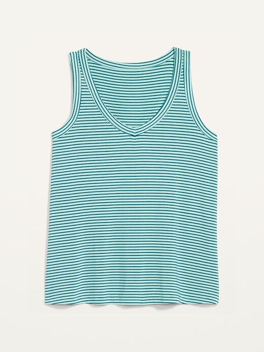 Image number 4 showing, Luxe V-Neck Striped Swing Tank Top for Women