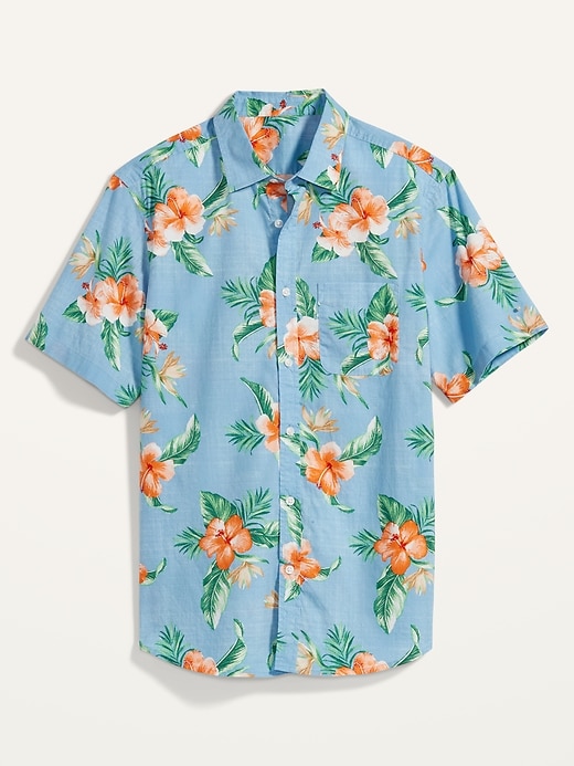 Everyday Built-In Flex Printed Short-Sleeve Shirt for Men | Old Navy