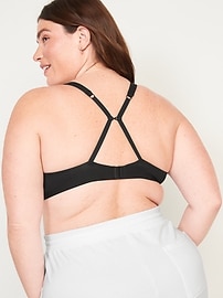 View large product image 8 of 8. Supima® Cotton-Blend Plunge Bralette Top
