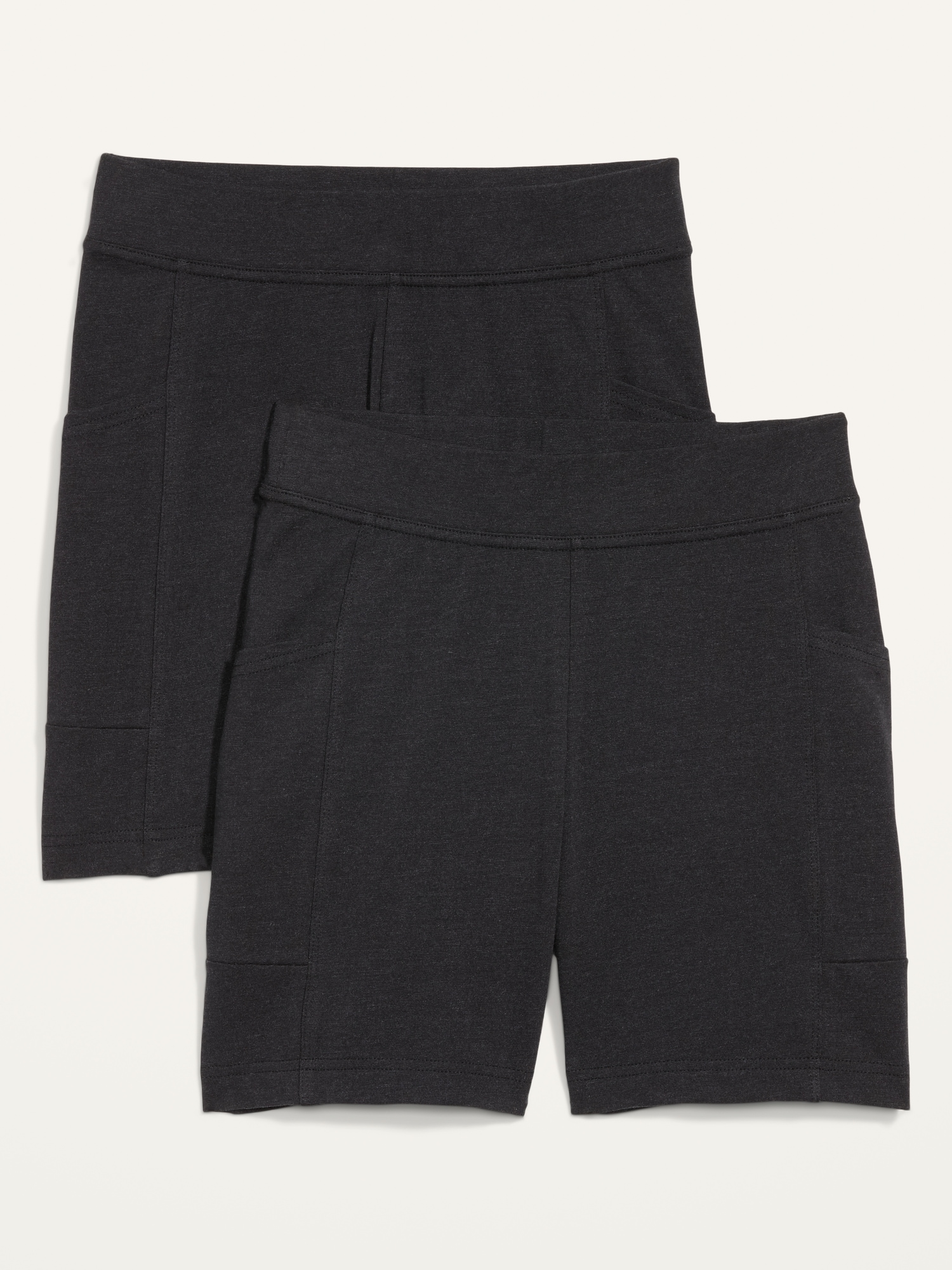 2 Pack 32 Degrees Women's Ultra Stretch Bike Shorts - Black - Large