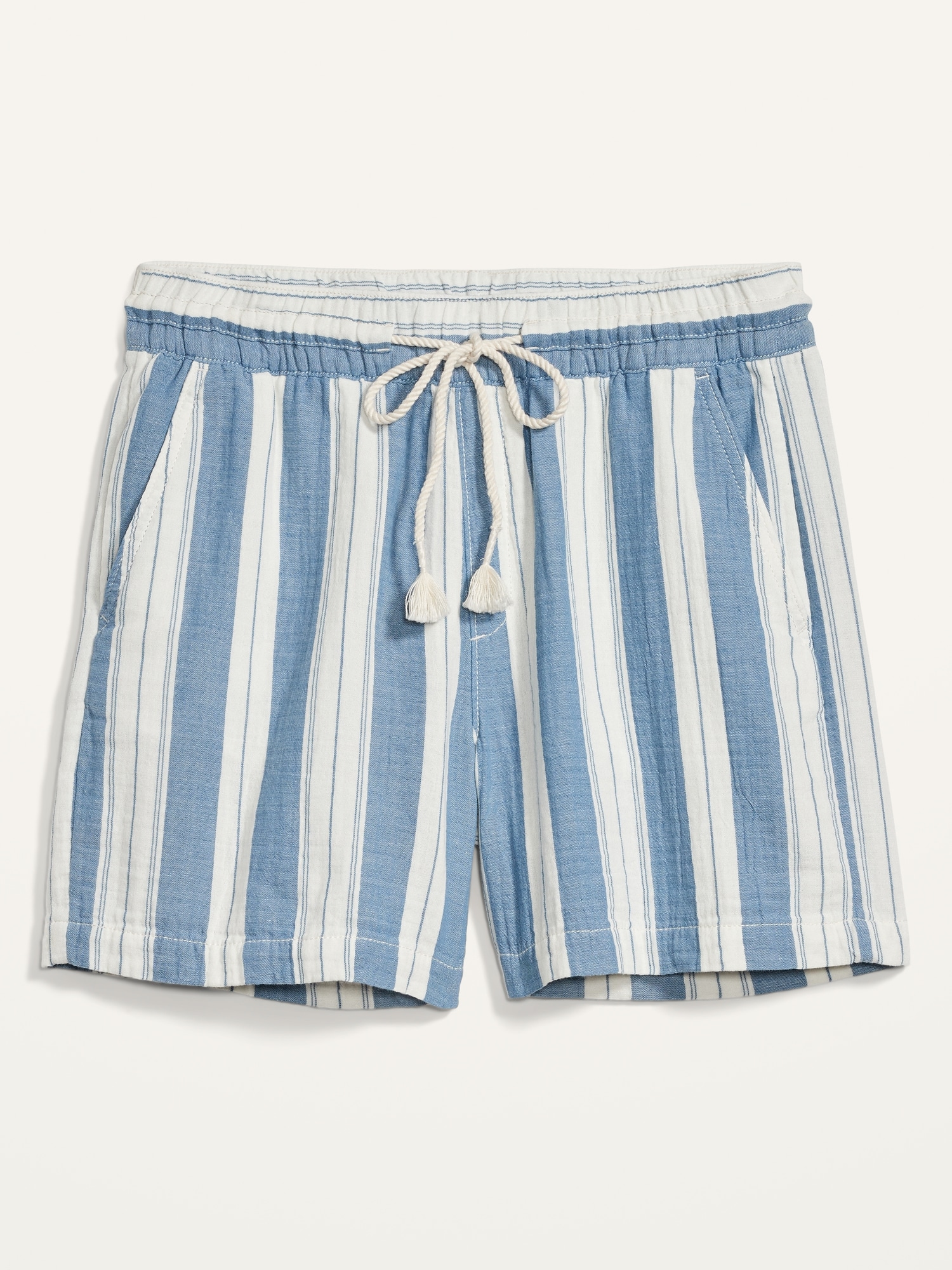 HighWaisted Textured Cotton PullOn Shorts for Women 5inch inseam