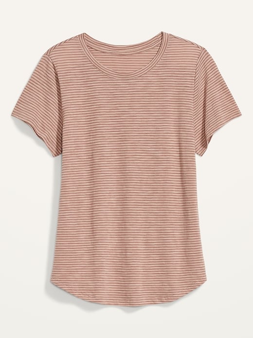 Image number 4 showing, Short-Sleeve EveryWear Striped Slub-Knit T-Shirt for Women