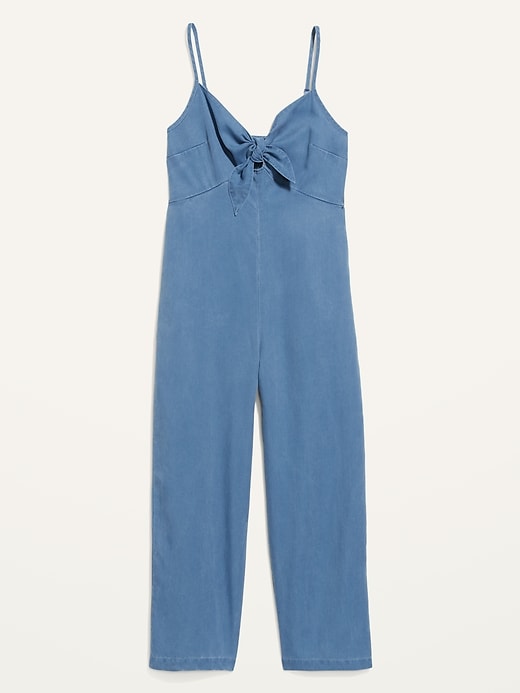 Image number 4 showing, Sleeveless Tie-Front TENCEL™ Lyocell Jumpsuit