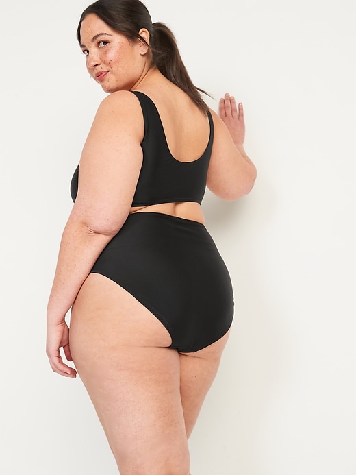 Image number 8 showing, High-Waisted French-Cut Bikini Swim Bottoms