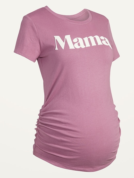 Image number 7 showing, Maternity Graphic Side-Shirred T-Shirt