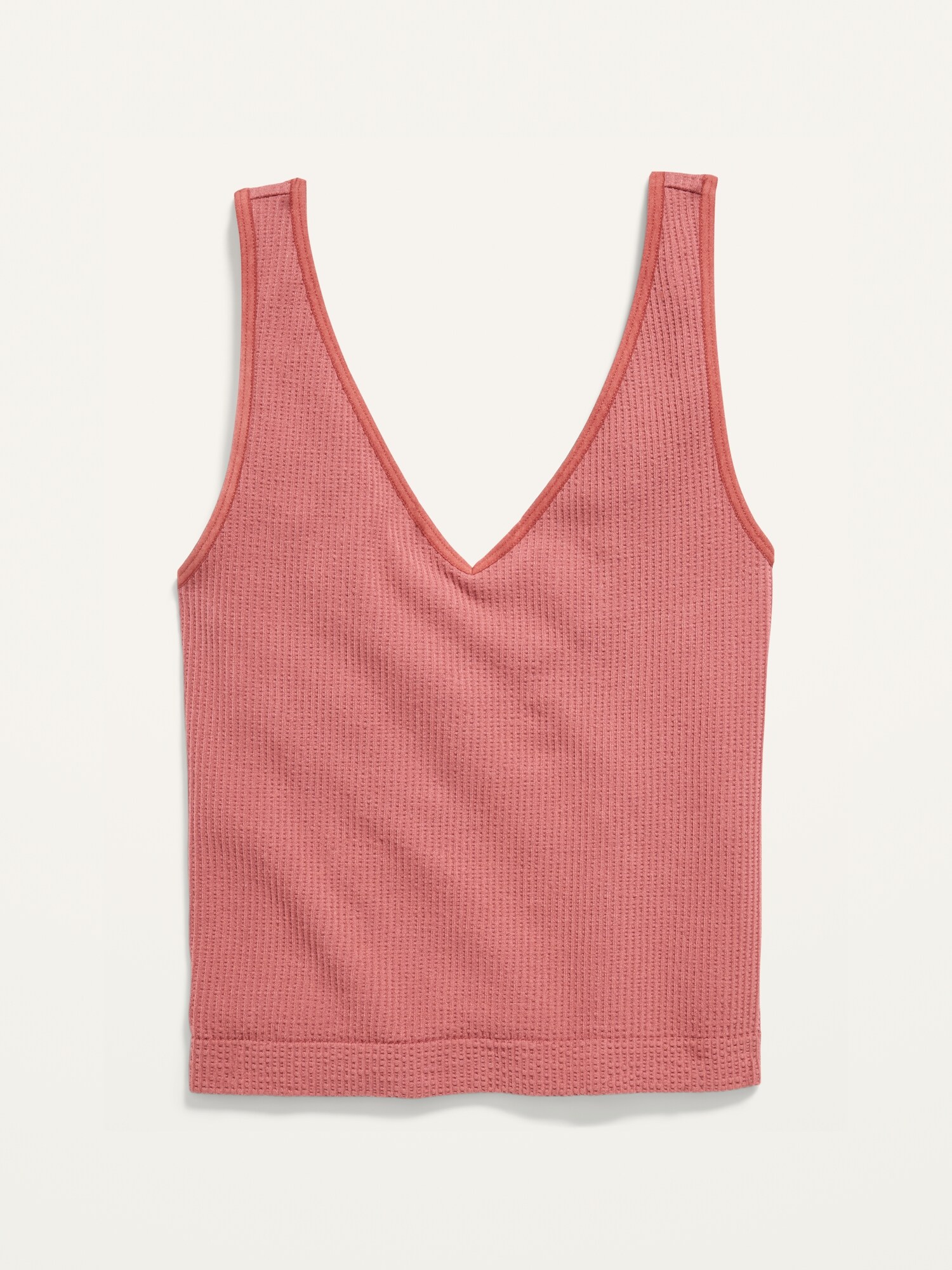 old navy seamless rib knit v neck tank top