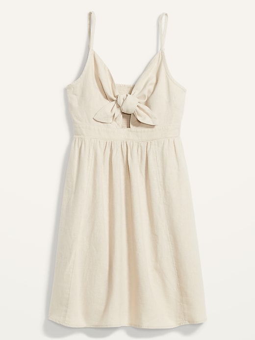 Image number 4 showing, Fit & Flare Knotted Smocked Mini Cami Dress for Women
