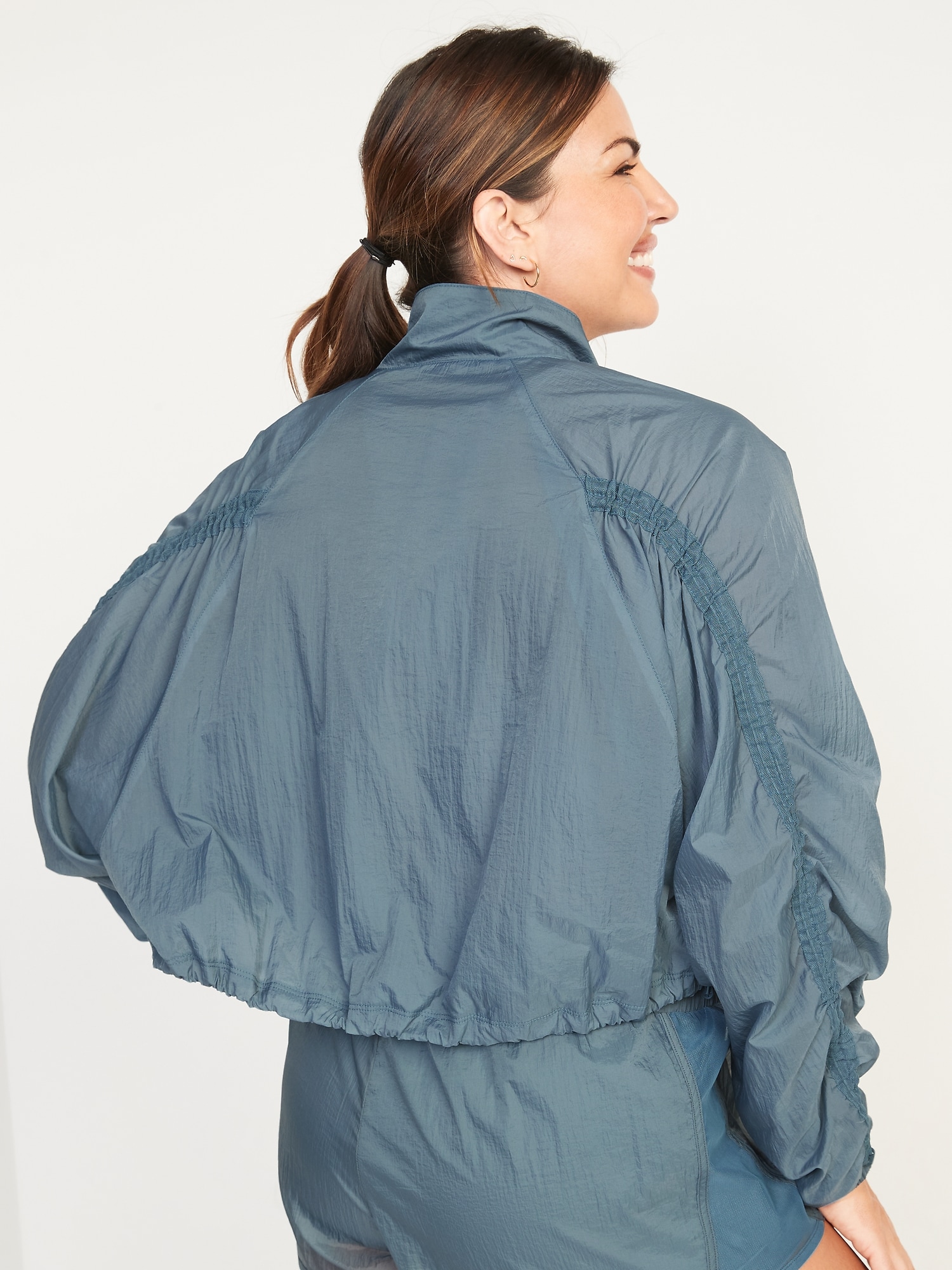 Cropped Lightweight WaterRepellent Run Jacket Old Navy