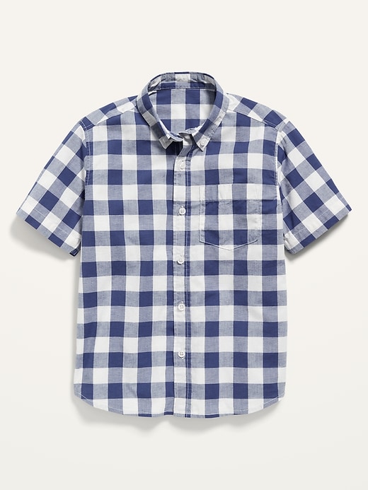 View large product image 2 of 4. Gingham Built-In Flex Short-Sleeve Shirt for Boys