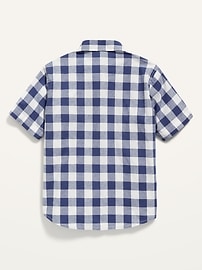 View large product image 3 of 4. Gingham Built-In Flex Short-Sleeve Shirt for Boys