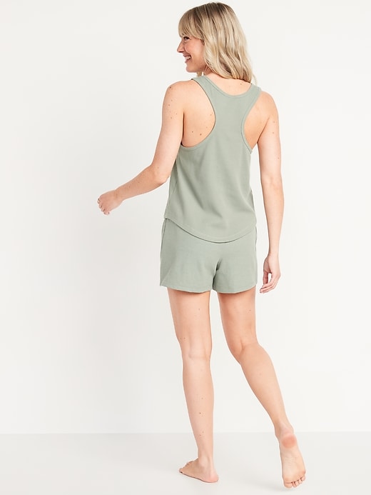 Image number 6 showing, Thermal-Knit Tank Top & Shorts Pajama Set for Women