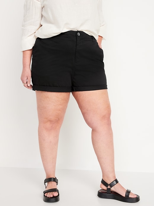 Image number 7 showing, High-Waisted OGC Pull-On Chino Shorts for Women -- 5-inch inseam